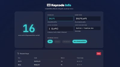 วิธีเช็ค KeyCode JS