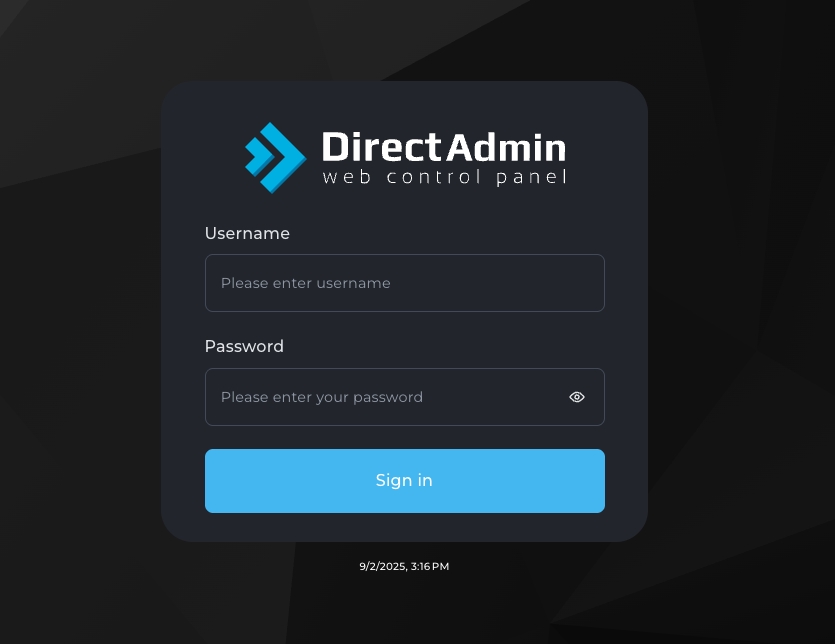 เข้าสู่ระบบด้วย DirectAdmin | supunkan