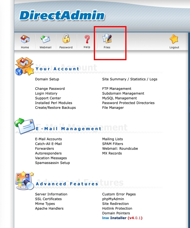 เข้าไปที่ File Manager | supunkan