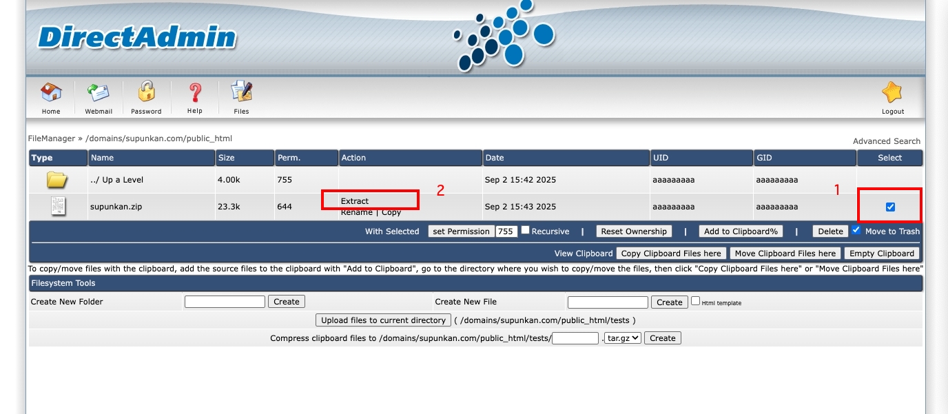 1. แตกไฟล์ supunkan.zip | supunkan