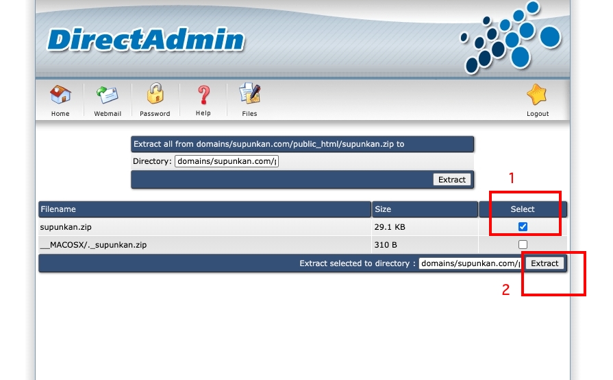 2. แตกไฟล์ supunkan.zip | supunkan