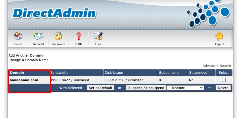 memory_limit Click ไปที่ Domain ของคุณ | supunkan