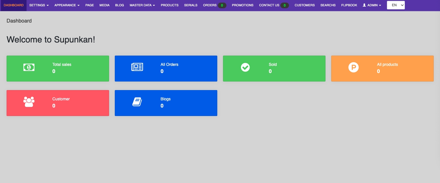 Dashboard | supunkan