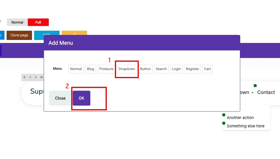 สร้างเมนูย่อยของคุณเอง คลิกที่ Dropdown | supunkan