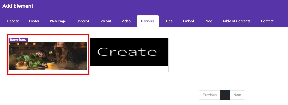 Use custom banners on various pages – select the banner you created | supunkan