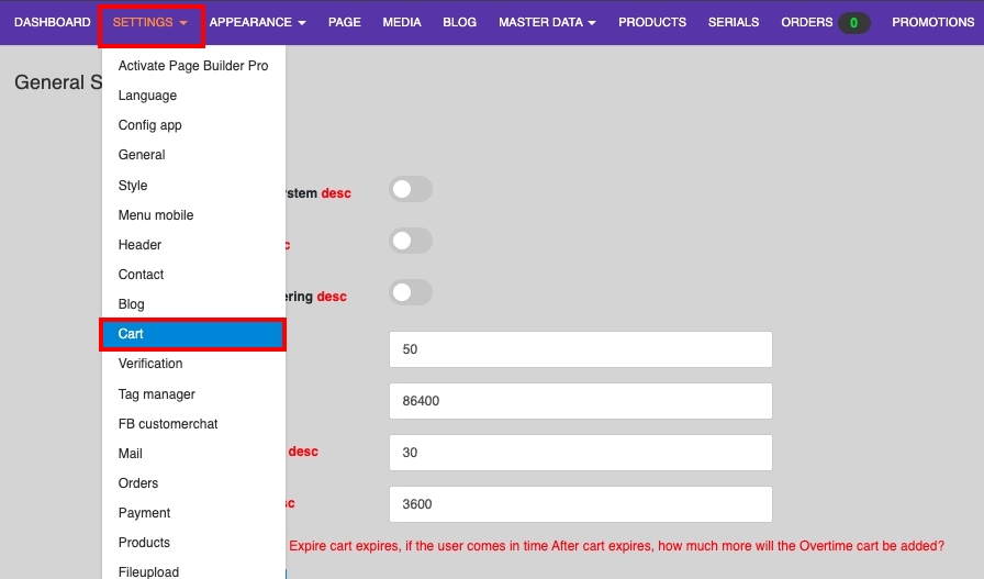 Manage Cart | supunkan