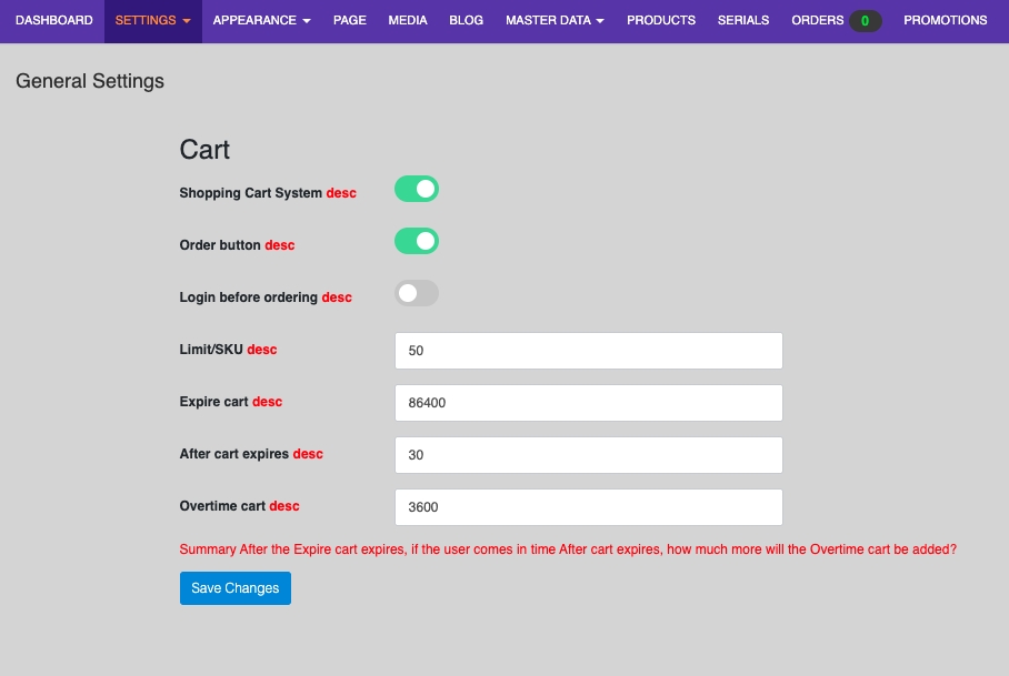 Manage Cart | supunkan