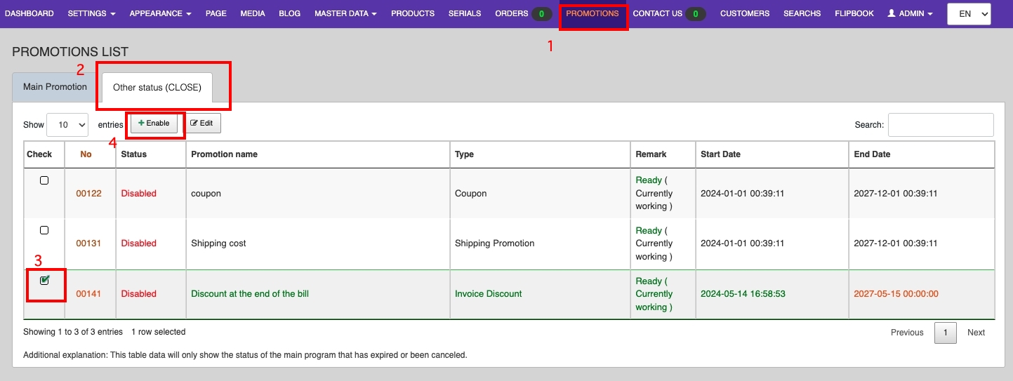 Manage PROMOTIONS End-of-Bill Discount | supunkan
