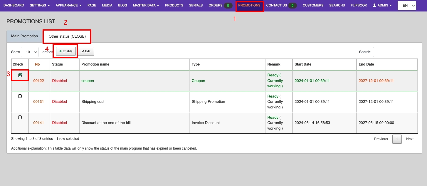 Manage PROMOTIONS Discount Coupon | supunkan