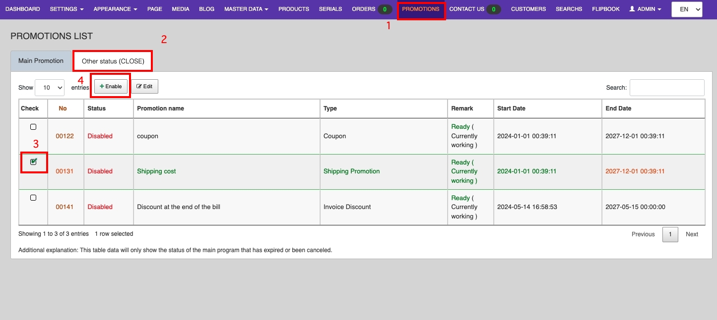 Manage PROMOTIONS Shipping Fee | supunkan