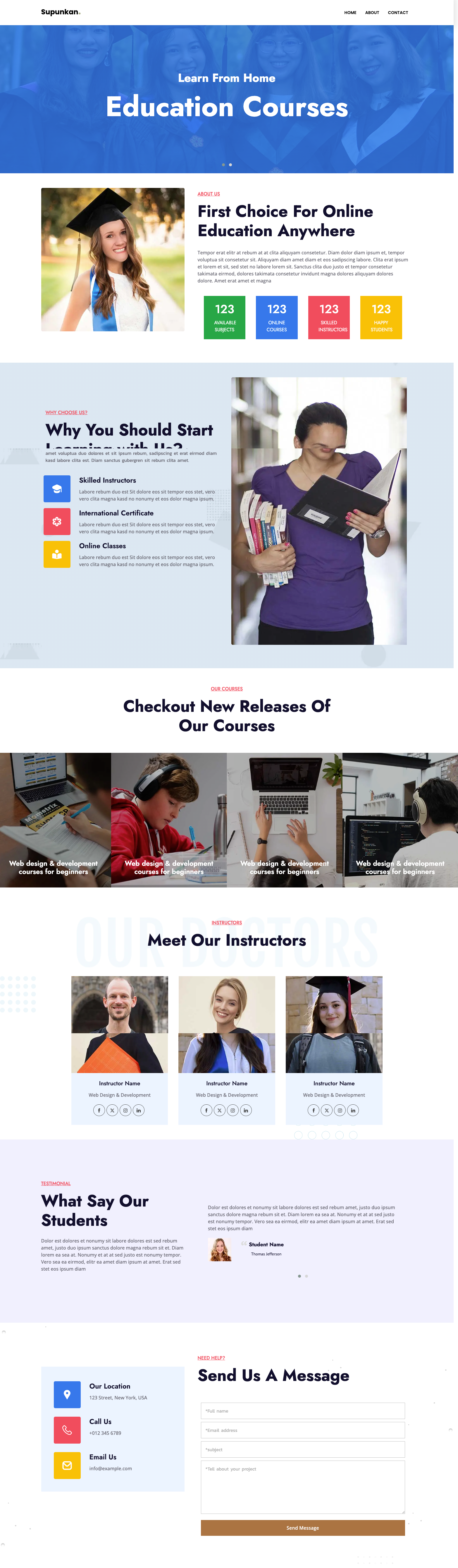 การสร้างเว็บไซต์ One Page ด้วยเว็บไซต์ supunkan.com อย่างง่าย ๆ | supunkan.com